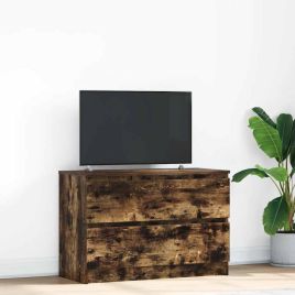 TV Cabinet Smoked Oak 80x35x54 cm Engineered Wood