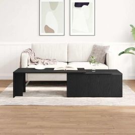 Black Oak Coffee Table, 150x50x35 cm, Made of Engineered Wood