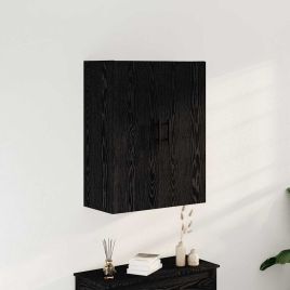 Wall Mounted Cabinet Black Oak 69,5x34x90 cm Engineered Wood