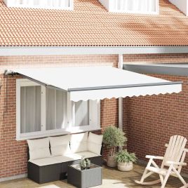Manual Retractable Awning White 300x250 cm