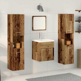 5 Piece Bathroom Furniture Set Old Wood Engineered Wood
