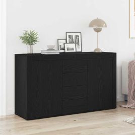 Sideboard Black oak Engineered wood 120 x 36 x 69 cm Storage