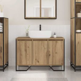 Bathroom Sink Cabinet Artisan Oak 91x35x60 cm Engineered Wood