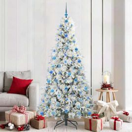 COZZIN Artificial Hinged Christmas Tree Green 210 cm PE and PVC