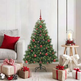 ELSERA Artificial Christmas Tree with 150 LEDs Green 120 cm PE and PVC