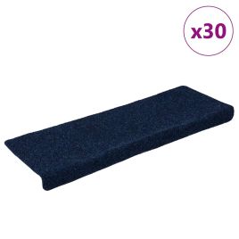 Stair Mats Self-adhesive 30 pcs Navy 65x21x4 cm