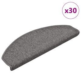 Stair Mats 30 pcs Dark Grey 65x24x4 cm