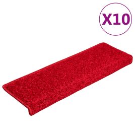 Stair Mats 20 pcs 65x21x4 cm Red