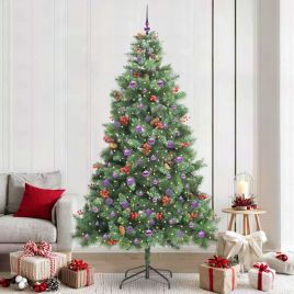 GLIMRA Artificial Christmas Tree Green 240 cm PVC and Metal
