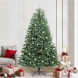 BLINCA Artificial Hinged Christmas Tree Green 240 cm PVC and Metal