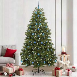 BRILCA Artificial Christmas Tree with Stand Green 240 cm PVC and Metal