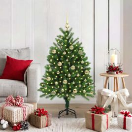 BRISNO Christmas Tree with 150 LEDs with Stand Green 120 cm PE