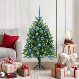 BRISNO Christmas Tree with 150 LEDs with Stand Green 120 cm PE