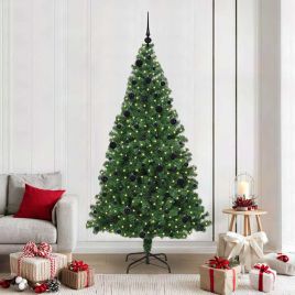 COSDEN Artificial Christmas Tree with 300 LEDs with Stand Green 210 cm