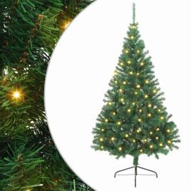 EMBERI Artificial Pre-lit Christmas Tree Green 240 cm PVC