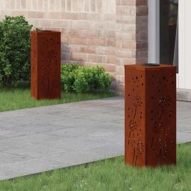 NIEBRO Solar LED Pathway Light 2 pcs Corten Corten Steel