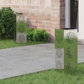 NIEBRO Solar LED Pathway Light 2 pcs Stainless Stainless Steel