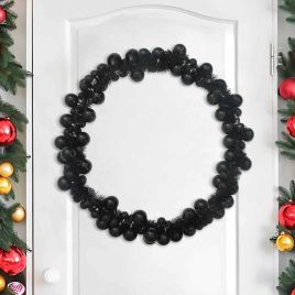 FROSTIQ Christmas Ball Garland Black 186 cm Polystyrene