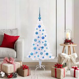 CUDWIN Artificial Christmas Tree with Stand White 120 cm PVC and Steel