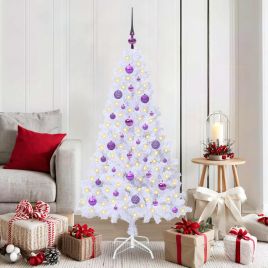 FIRROX Artificial Christmas Tree with Stand White 150 cm PVC and Steel