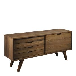 Sideboard - ALINE 4 Drawer Sideboard Smoked Oak 160cm
