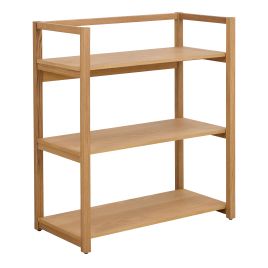 LIORA Rectangular Bookcase With 3 Shelves in Oak