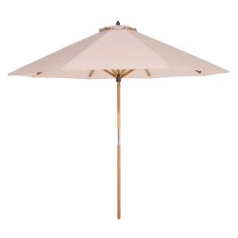 OXRYN Wooden Outdoor Parasol - Natural, 247cm