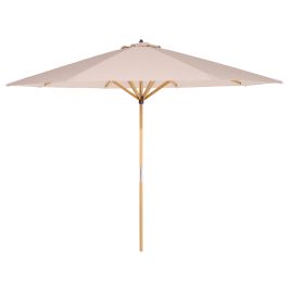 OXRYN Wooden Outdoor Parasol - Natural, 296cm