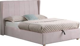 Amelia Plus 4ft6 Double Storage Bed - Pink Velvet Fabric