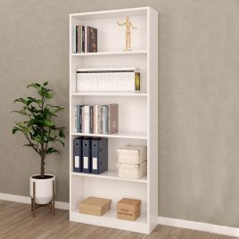 Pedrosky Large Artic White Bookcase Bookshelf - White