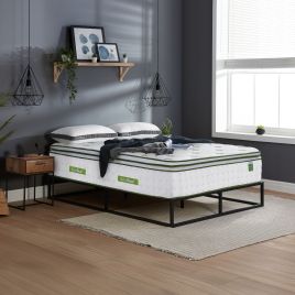 FENIXOR Super Kingsize Orthopaedic Pocket Sprung Mattress 4000 Springs - White and Green