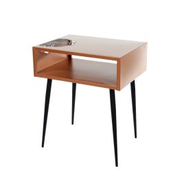 TOVEN Metal Bedside Table - Copper and Black