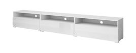 TV Cabinet - TASHI TV Unit White Gloss 270cm