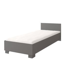 Single Bed - BRAYDEN Wooden 3ft Bed Grey Matt