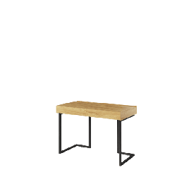 Office Desk - BARCENA Computer Desk Oak Hickory 110cm