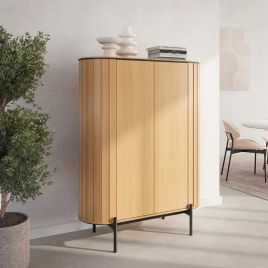 ROTTORIA Highboard Cabinet Oak Vincenza 107cm