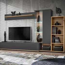 SERICA Wall TV Unit Anthracite 240cm