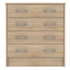 BLACKPOOL Natural Finish Chest of Drawers - Medium-sized, 4 Drawers