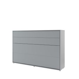ArtNest Horizontal Wall Bed 120cm with Shelf - Grey Matt