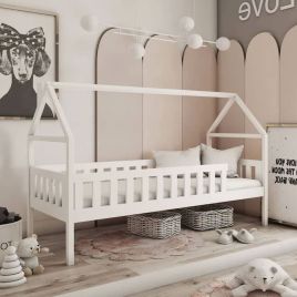 Gilbert Lux Wooden Single Bed Frame - White