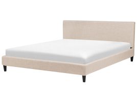 Fabric EU Super King Size Bed Beige FITOU