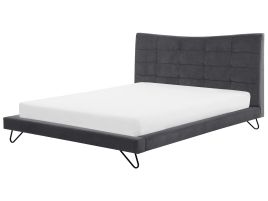 Velvet EU Super King Size Bed Grey LANNION