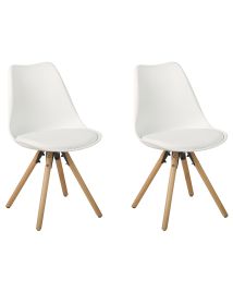 Set of 2 Dining Chairs White DAKOTA