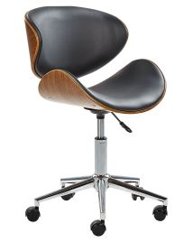 Armless Desk Chair Black ROTTERDAM