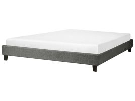 Fabric EU Super King Size Bed Grey ROANNE