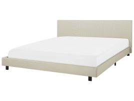 Fabric EU Super King Bed Beige ALBI