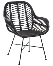 Rattan Accent Chair Black CANORA