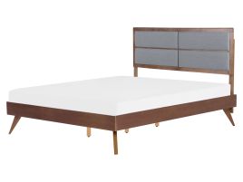 EU King Size Bed Dark Wood POISSY