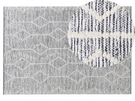 Area Rug Grey with Beige 140x200cm
