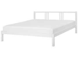 Wooden EU Super King Size Bed White VANNES